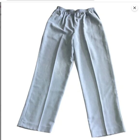 ALFRED DUNNER Pants(2) Women's Size 12 Pink Blue High Waist Faux Suede Pull-On - Picture 11 of 16